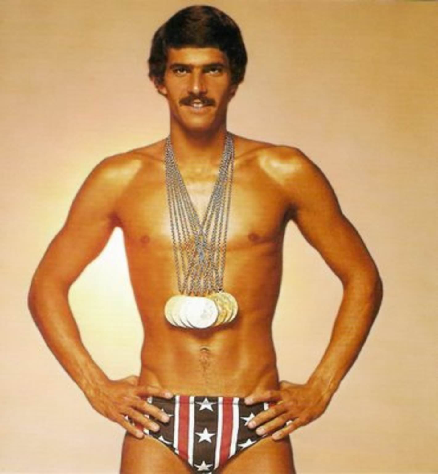 Mark Spitz, superado 36 anos depois na história olímpica por Phelps - Foto: Sport Illustrated