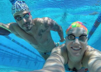 Natação em família!