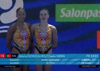 Dueto obteve o melhor resultado de sempre da artística portuguesa (Foto: FPN)