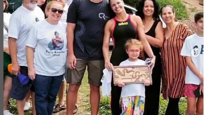 Paula Karoline nada os 28 km do Tambaqui Challenge