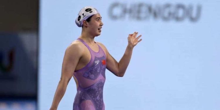 Yufei Zhang completa campanha perfeita na Universíades: 9 provas e 9 ouros
