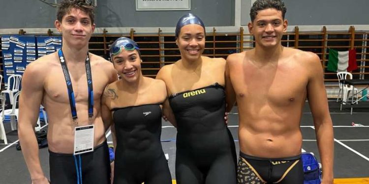 Celine Bispo na final dos 50m borboleta e revezamento misto 4x100m livre sexto do mundo