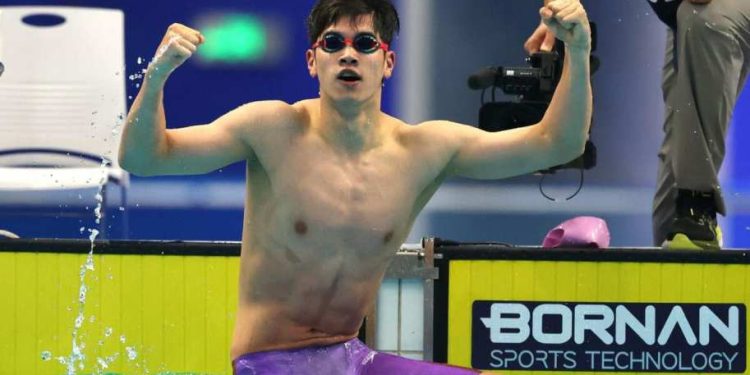 Zhanle Pan da China se torna o quinto homem da história a quebrar o 47s nos 100m livre