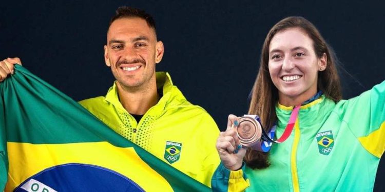 Fernando Scheffer e a tenista Luisa Stefani apontados como Porta-Bandeira do Brasil em Santiago