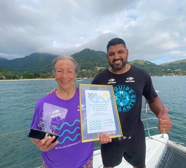 Stella Mesquista completa os 16 km do BISA Swim