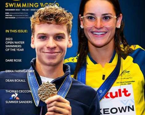 Revista Swimming World aponta Leon Marchand e Kayley Mckeown melhores da natação de 2023