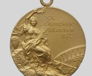 Medalhas de ouro, prata e bronze da natação dos jogos de 1972 em leilão nos Estados Unidos