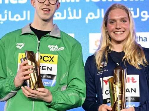 Daniel Wiffen e Claire Curzan são os melhores nadadores do Mundial de Doha