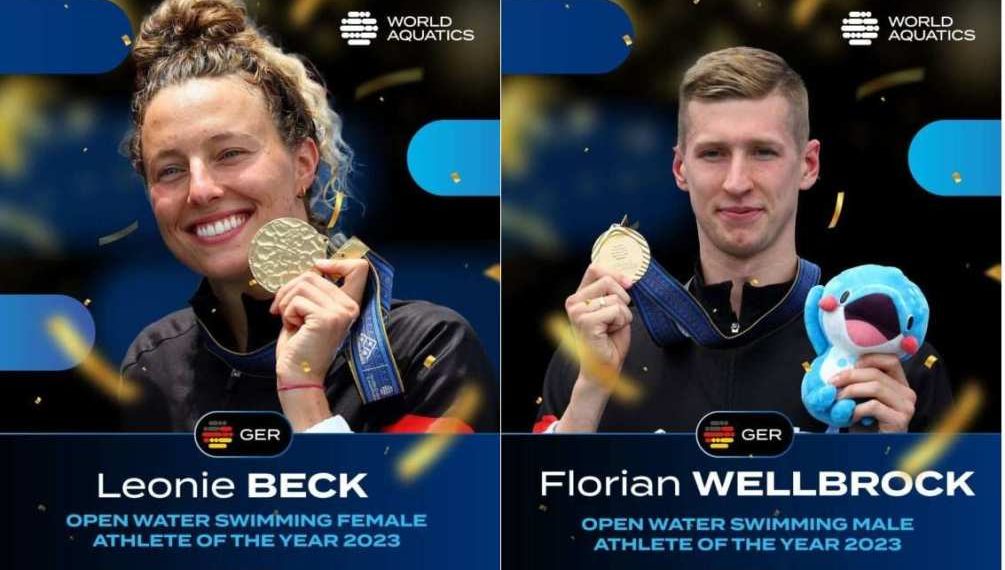 Florian Wellbrock e Leonie Beck premiados pela World Aquatics como Melhores Do Mundo De 2023