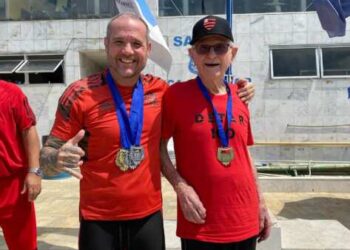 Nadador do Flamengo de 100 anos é o destaque do Torneio da FARJ no Olaria