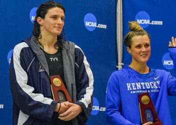 Riley Gaines em mais um capítulo da sua campanha política processa a NCAA