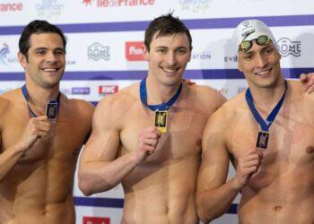Marcelo Chierighini é prata e Victor Alcará bronze nos 100m livre do Giant Open na França