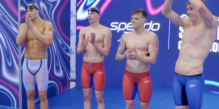 3 nadadores para 47 nos 100m livre da seletiva britânica
