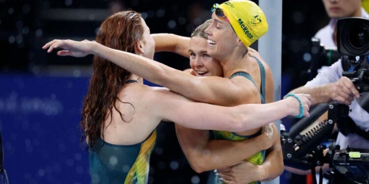 Os números históricos das medalhas do dia 1 da natação em Paris