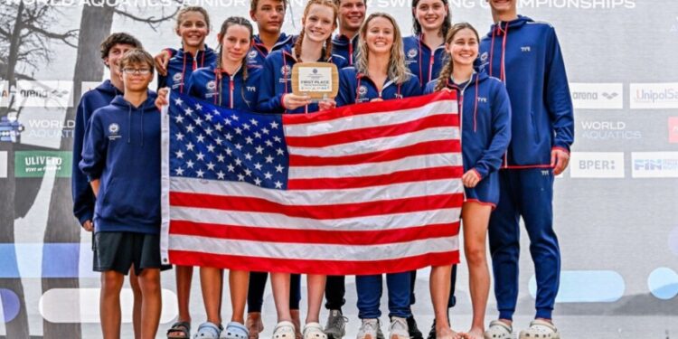 Termina o Mundial Júnior de Águas Abertas e Estados Unidos é campeão pela primeira vez