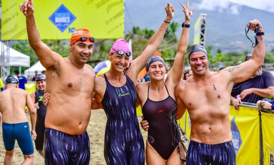 Time Fabiola Molina e editores da Swim Channel vencem prova de revezamento