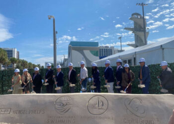 Lançada a pedra fundamental do novo Internacional Swimming Hall of Fame