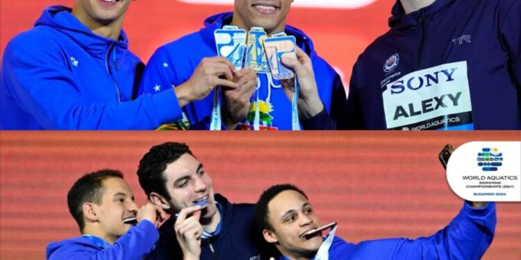 Caribé, Crooks e Alexy, o primeiro trio que ganha medalhas nos 50 e 100 livre em 17 mundiais
