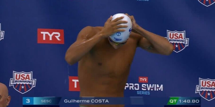 Guilherme Costa é bronze nos 200m livre no TYR Pro Swim Series