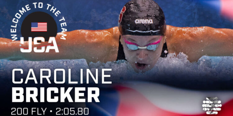 A incrível capacidade de melhora de tempo da natação americana: a história de Caroline Bricker