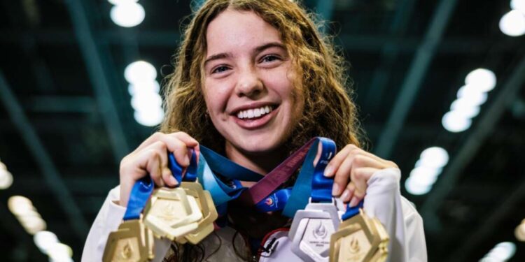 Leah Shackley, a maior medalhista da Universíades de Berlim
