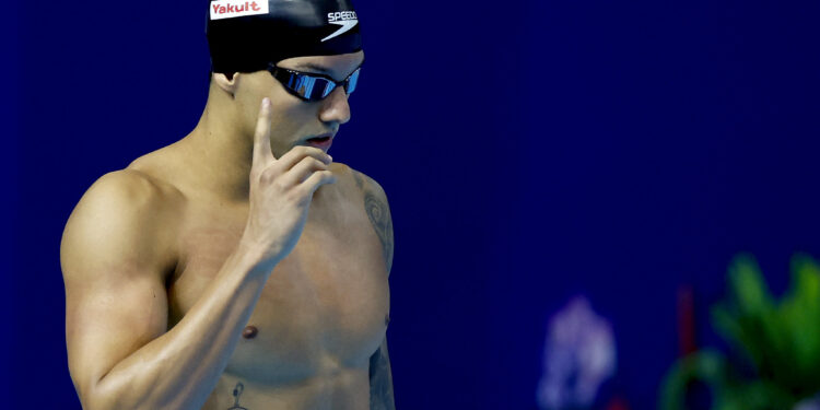 Guilherme Caribé na final dos 50m borboleta