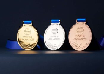 Quadro de medalhas da natação ao final do dia 1 do Mundial