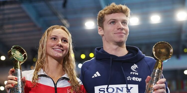 Summer McIntosh e Leon Marchand, os melhores do Mundial de Singapura