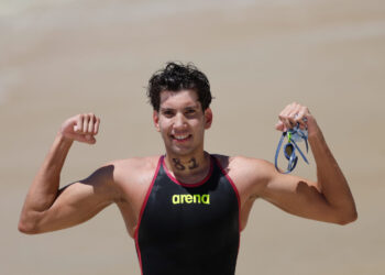 Brasil tem dobradinha no masculino e prata no feminino em dia de estreia das águas abertas do SULA