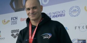 Nicholas Santos 8 vezes nadando 50m borboleta em 2026 para 23 segundos