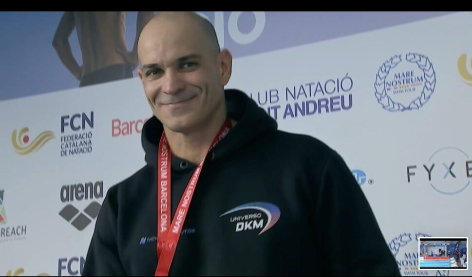 Nicholas Santos 8 vezes nadando 50m borboleta em 2026 para 23 segundos
