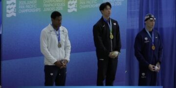 Kauã Santos Carvalho é prata nos 50m peito do Pan Pacífico Júnior
