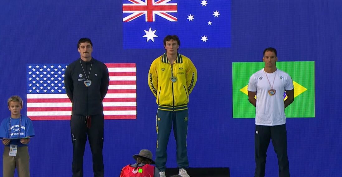 Guilherme Caribé é bronze nos 50m borboleta do Pan Pacífico